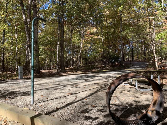 A photo of Site 049 of Loop C47 at RUDDS CREEK REC. AR. with Picnic Table, Electricity Hookup, Fire Pit, Lantern Pole, Water Hookup
