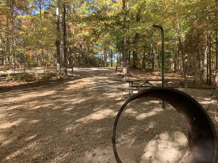 A photo of Site 044 of Loop C38 at RUDDS CREEK REC. AR. with Picnic Table, Electricity Hookup, Fire Pit, Lantern Pole, Water Hookup