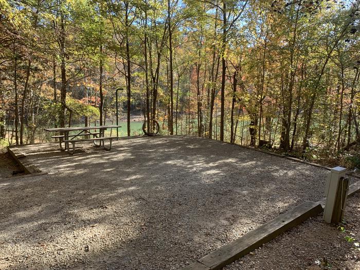 A photo of Site 043 of Loop C38 at RUDDS CREEK REC. AR. with Picnic Table, Electricity Hookup, Fire Pit, Lantern Pole, Water Hookup