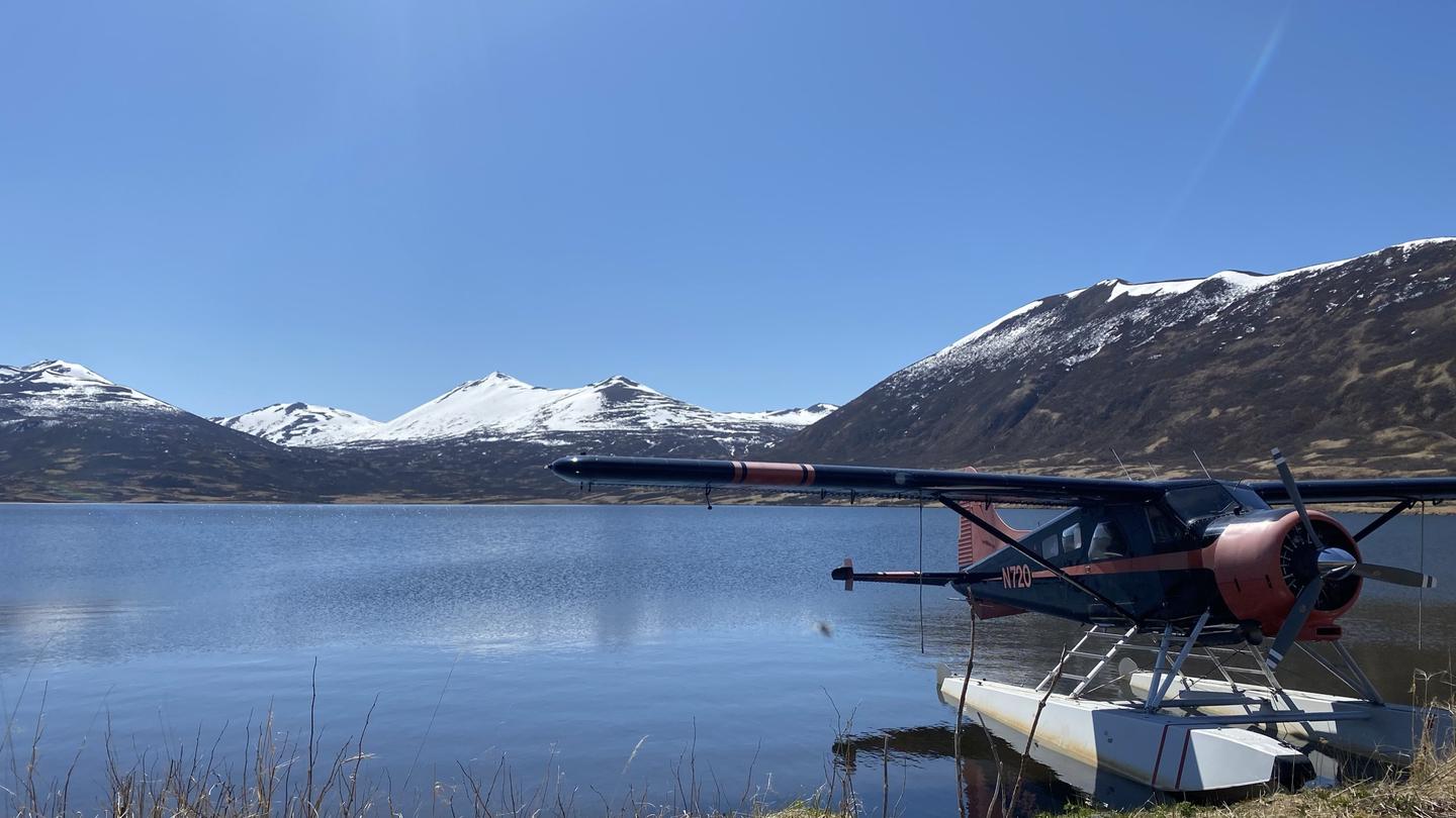 Lake and floatplane