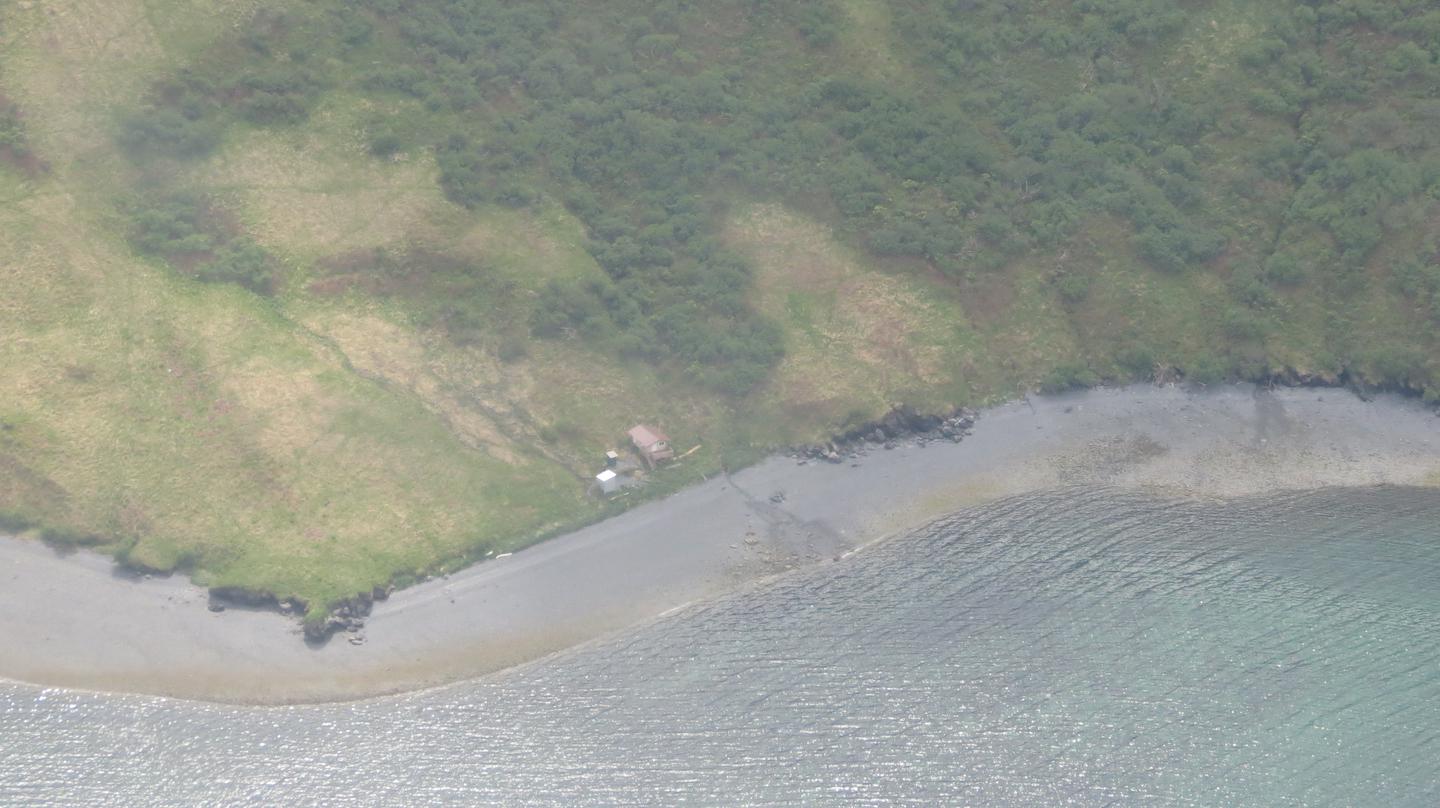 View of cabin site from sky