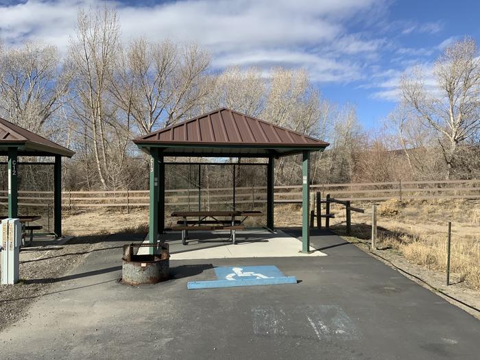 A photo of Site C-13 of Loop Main loop at Egin Lakes Campground/Day Use Area with Picnic Table, Electricity Hookup, Fire Pit, Lean To / Shelter/Ada site