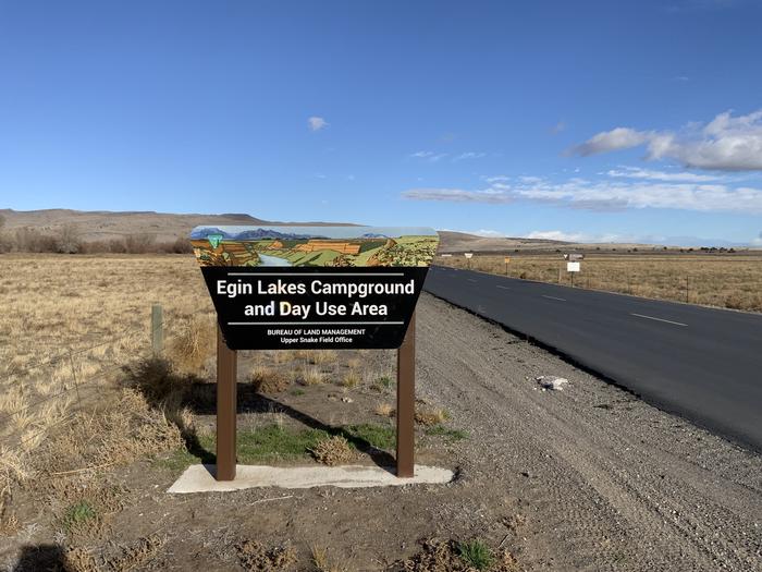 Egin Lakes Campground Entrance Sign