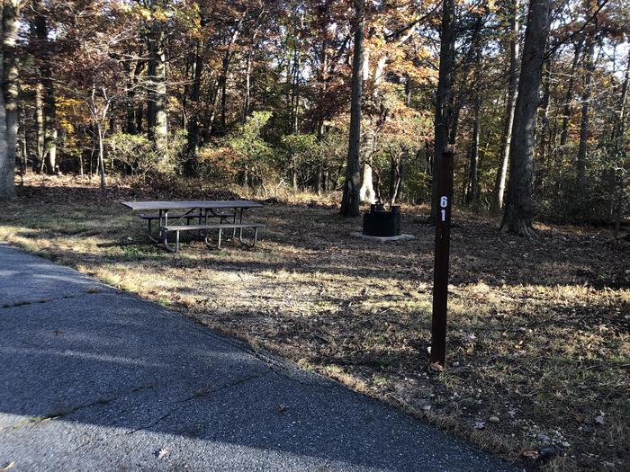 A photo of Site B61 of Loop LOOP B at GREENBELT CAMPGROUND with Picnic Table, Fire Pit