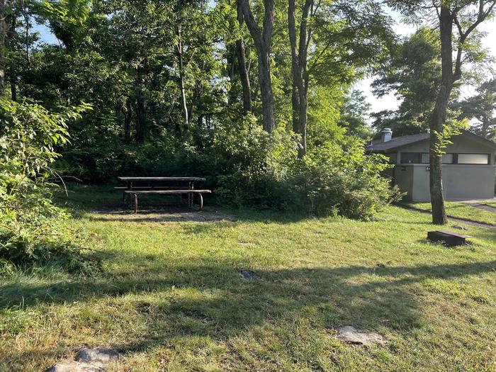 A photo of Site F171 of Loop F Loop at Loft Mountain Campground with Picnic Table, Fire Pit