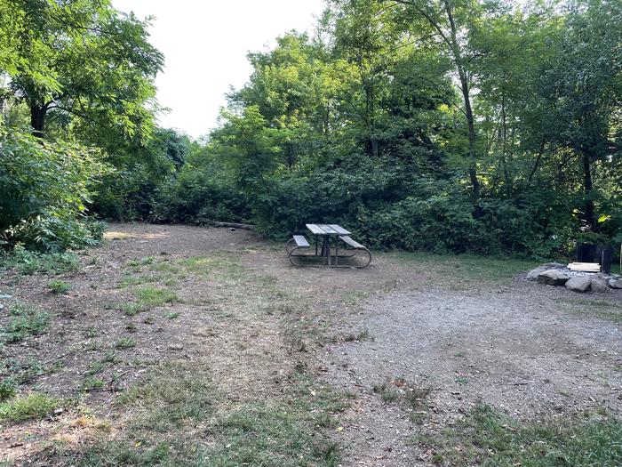 A photo of Site G199 of Loop G Loop at Loft Mountain Campground with Picnic Table, Fire Pit