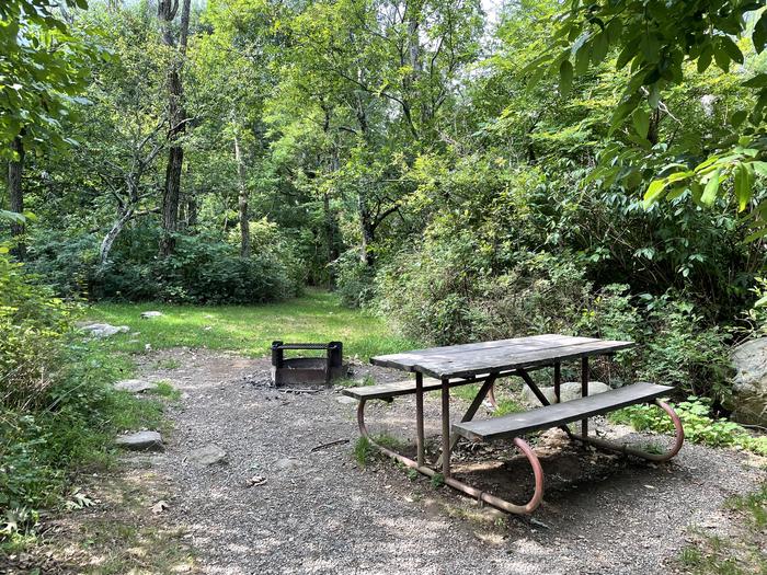 A photo of Site G189 of Loop G Loop at Loft Mountain Campground with Picnic Table, Fire Pit
