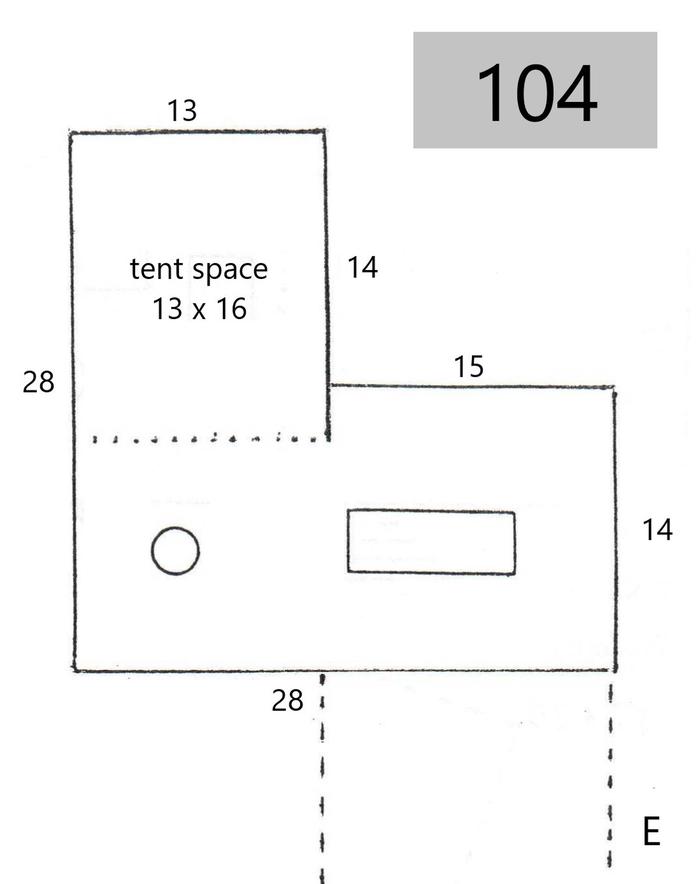 site #104line drawing of layout