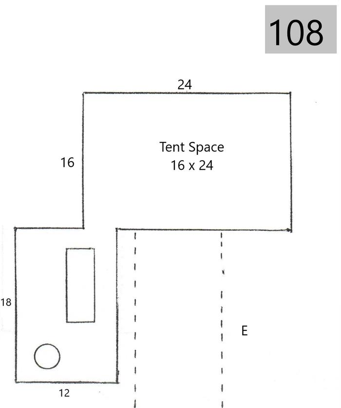 site #108line drawing of layout