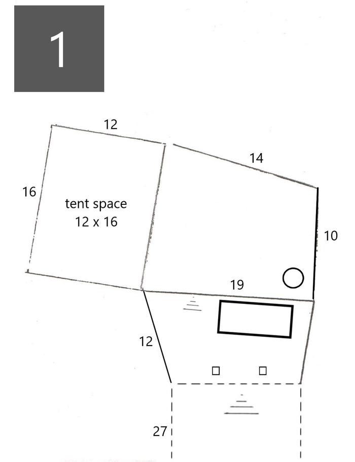 Site #1 Layoutline drawing of site dimensions 