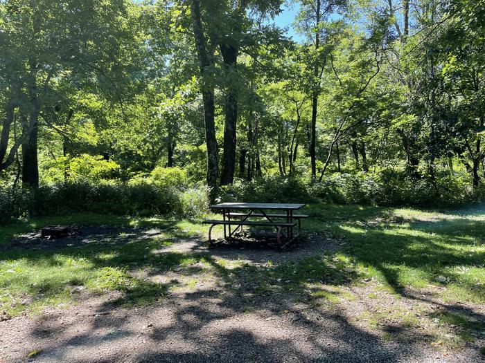 A photo of Site B087 of Loop B Loop at Loft Mountain Campground with Picnic Table, Fire Pit