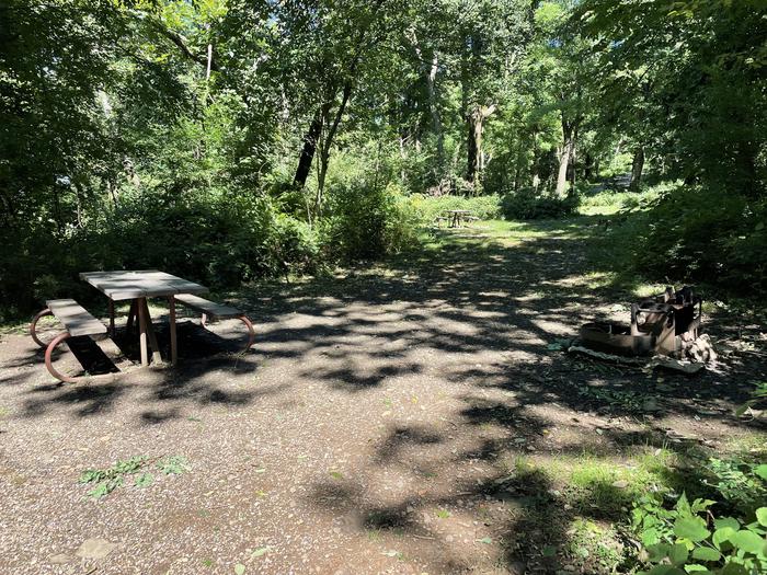 A photo of Site B084 of Loop B Loop at Loft Mountain Campground with Picnic Table, Fire Pit