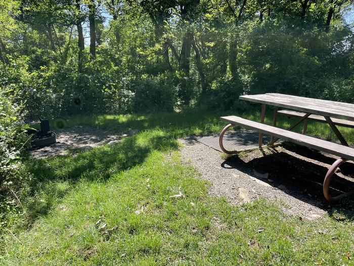 A photo of Site F178 of Loop F Loop at Loft Mountain Campground with Picnic Table, Fire Pit