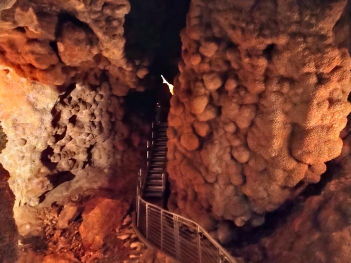 Cave formations seen along the cave passage.The Scenic Tour is approximately 1/2 mile with over 700 steps and takes about 80 minutes.