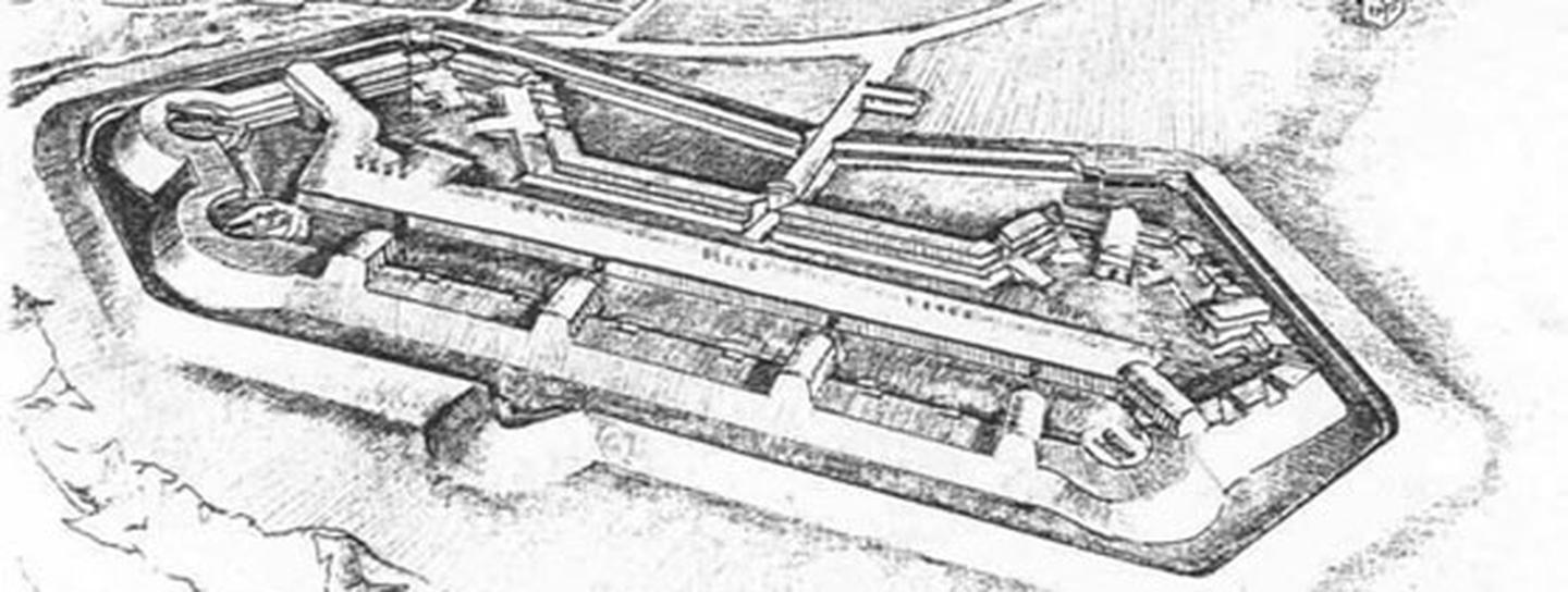Drawing of Fort FooteDrawing of fort in 1865.