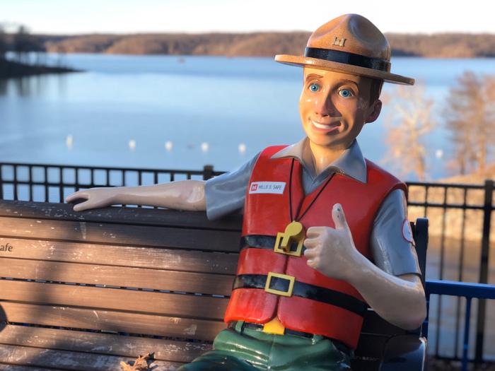 Ranger Willie B. SafeWappapello Lake's safety mascot reminds visitors to be safe while recreating