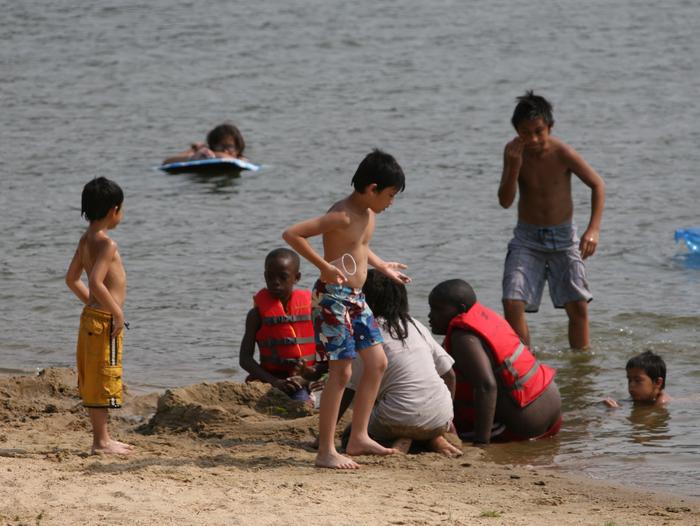 Recreation opportunities for all ages!Children playing at one of 3 beaches available at Wappapello Lake. Life Jacket Loaner stations are available for use at most recreation areas 