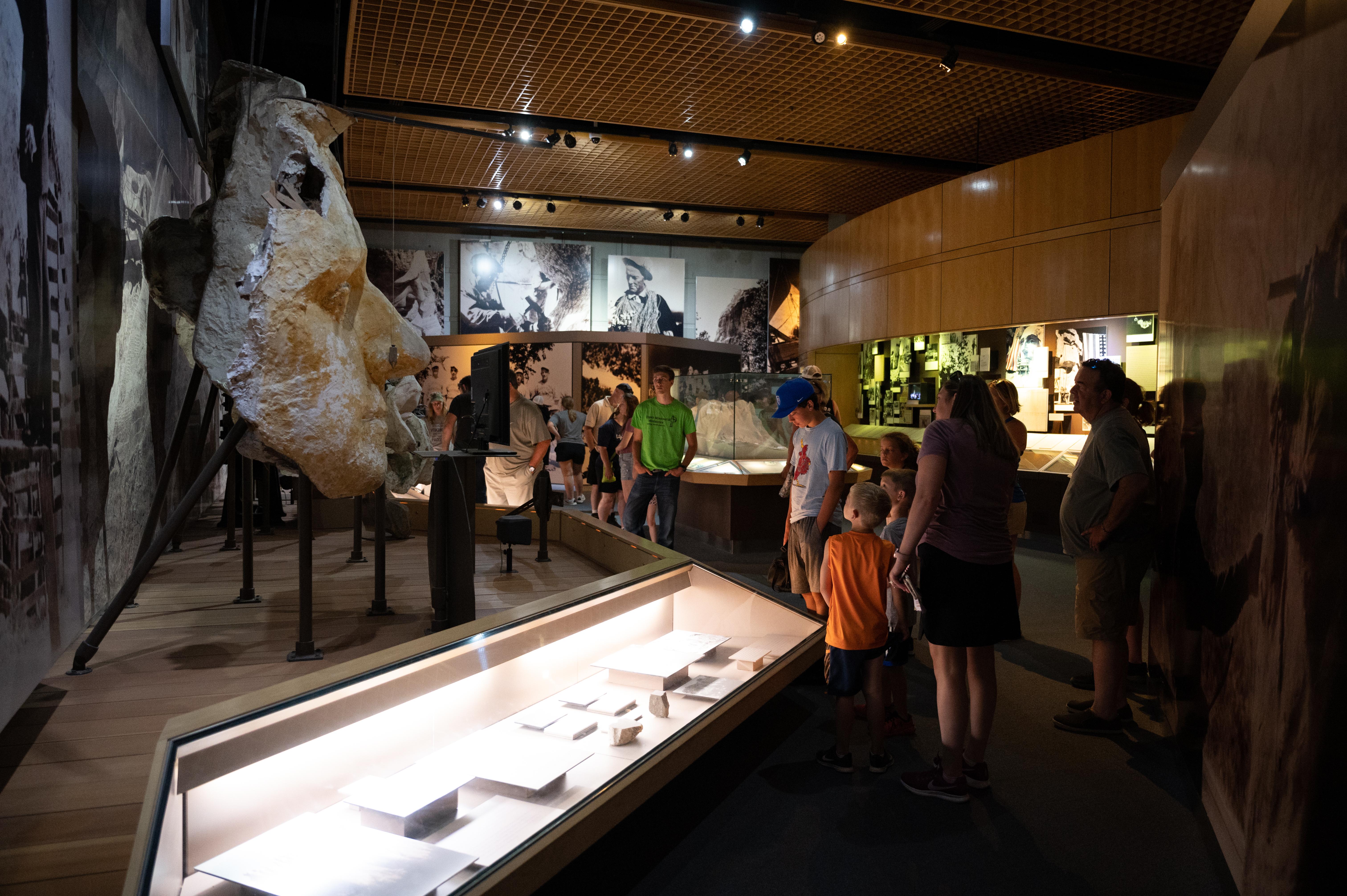 Exhibit Hall in Lincoln Borglum Visitor Center