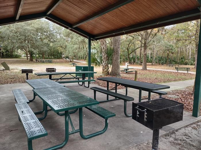 Accessible Pavilion AFour tables, grills and a food storage bin are included in the rental. 