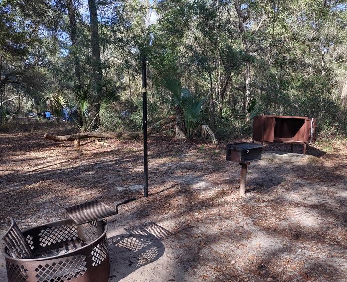 Another view of site 13Amenities: picnic table, grill, fire ring, light pole, bear-proof storage locker