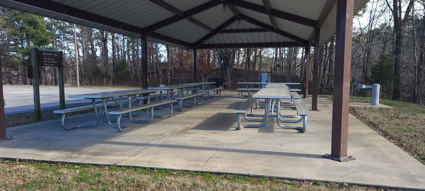 Shelter 6 Interior 6 picnic tables are available. 