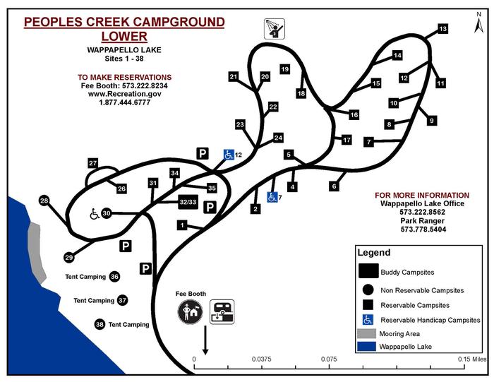 Peoples Creek Lower Campground Please see the legend for additional information
