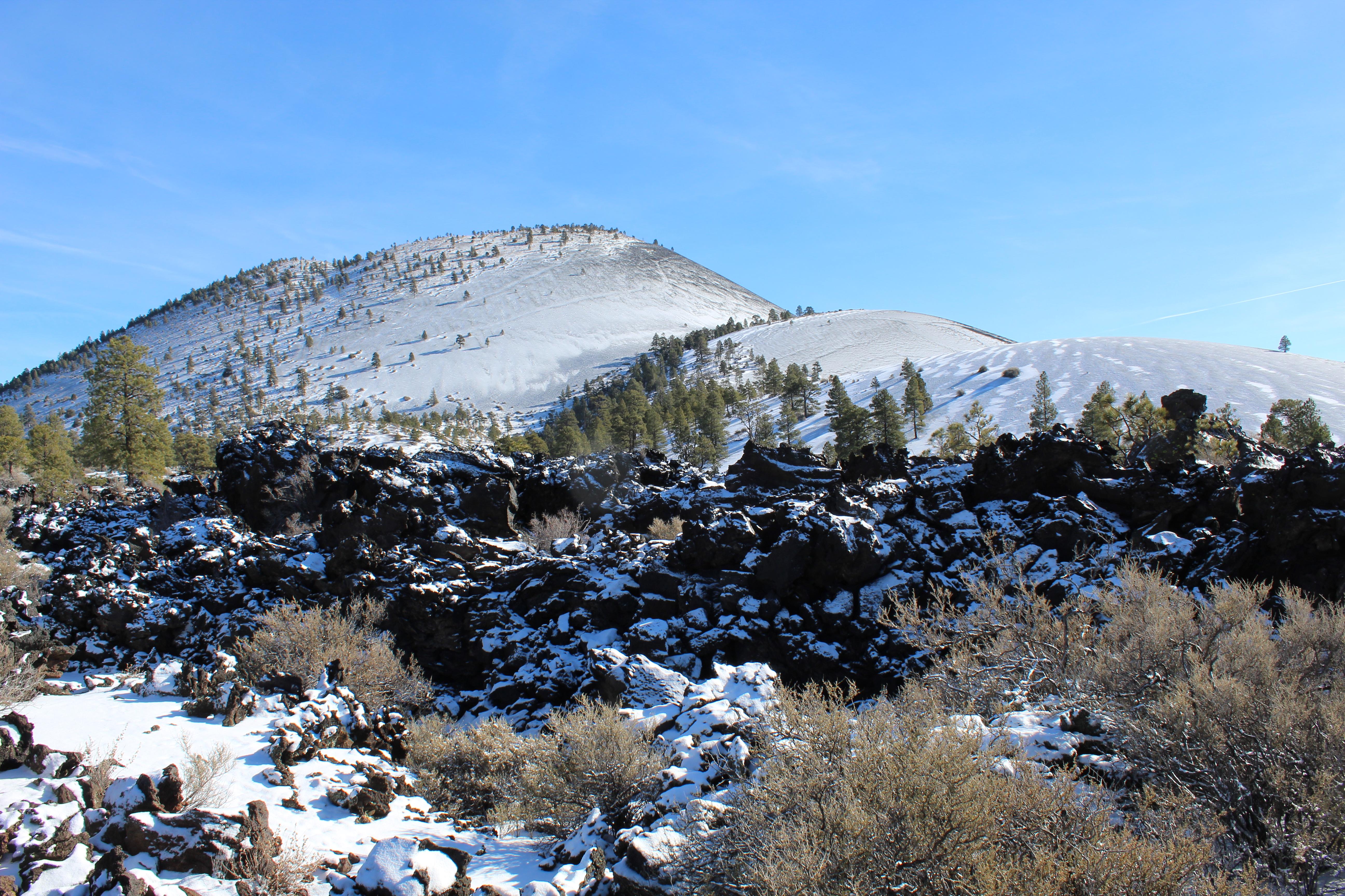Sunset Crater in winter