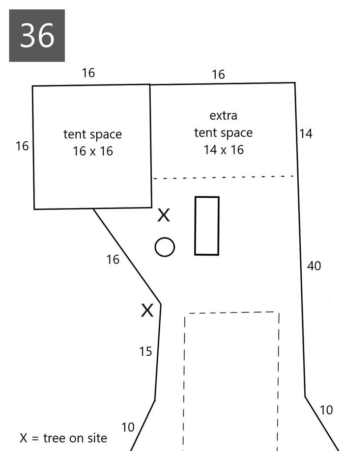 Site #36 Layoutline drawing of layout for site #36