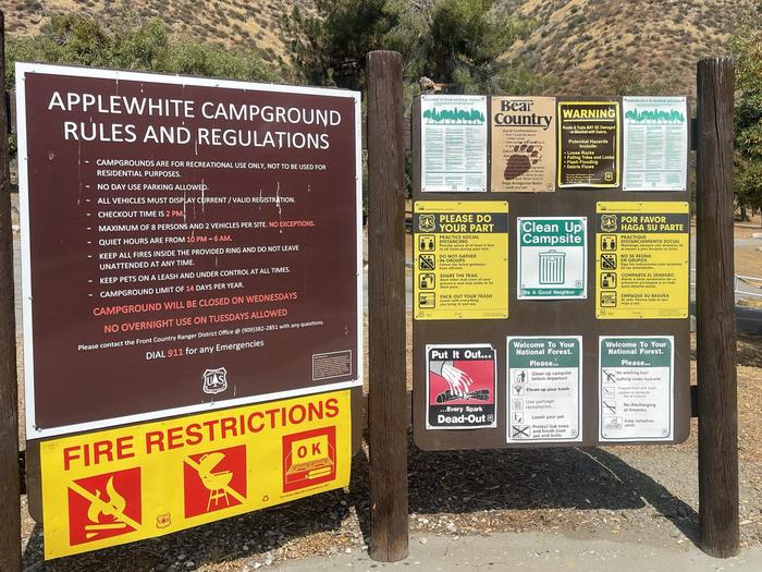 Applewhite Campground - Rules