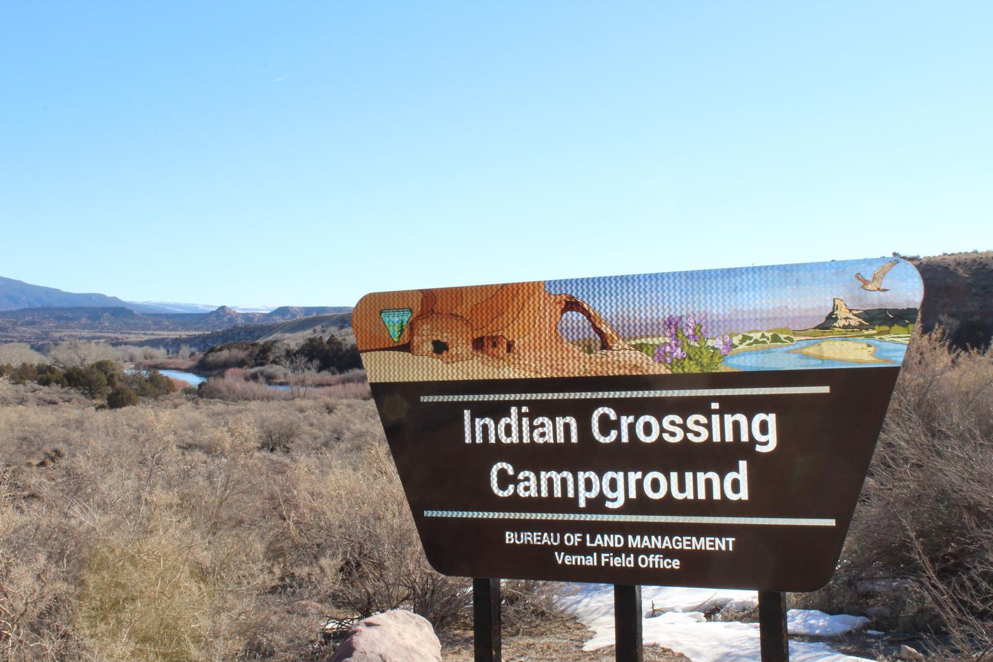 Entrance SignIndian Crossing Campground Entrance Sign