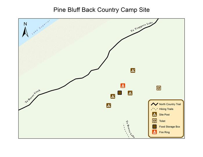 Pine Bluff BC Campground Map