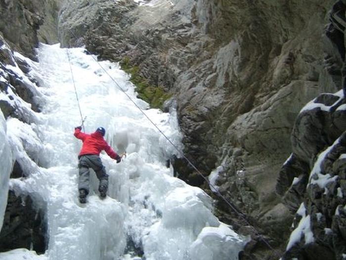 Ice Climbing at Zapata Falls