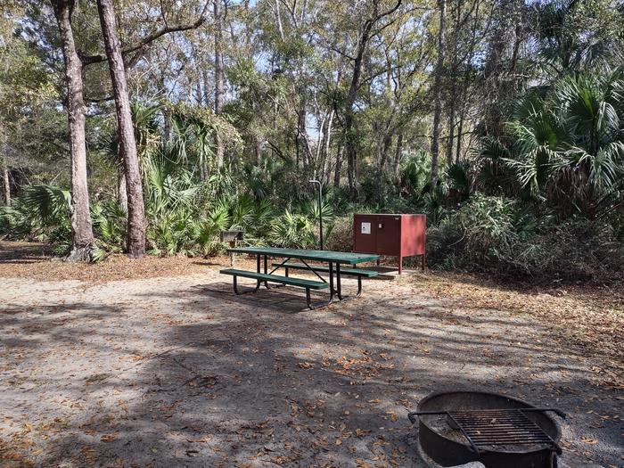 Site 14Amenities: fire ring, picnic table, grill, light pole, bear-proof storage locker