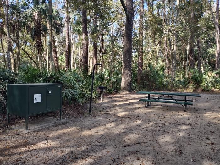 Site 75Amenities: fire ring, picnic table, grill, light pole, bear-proof storage locker
