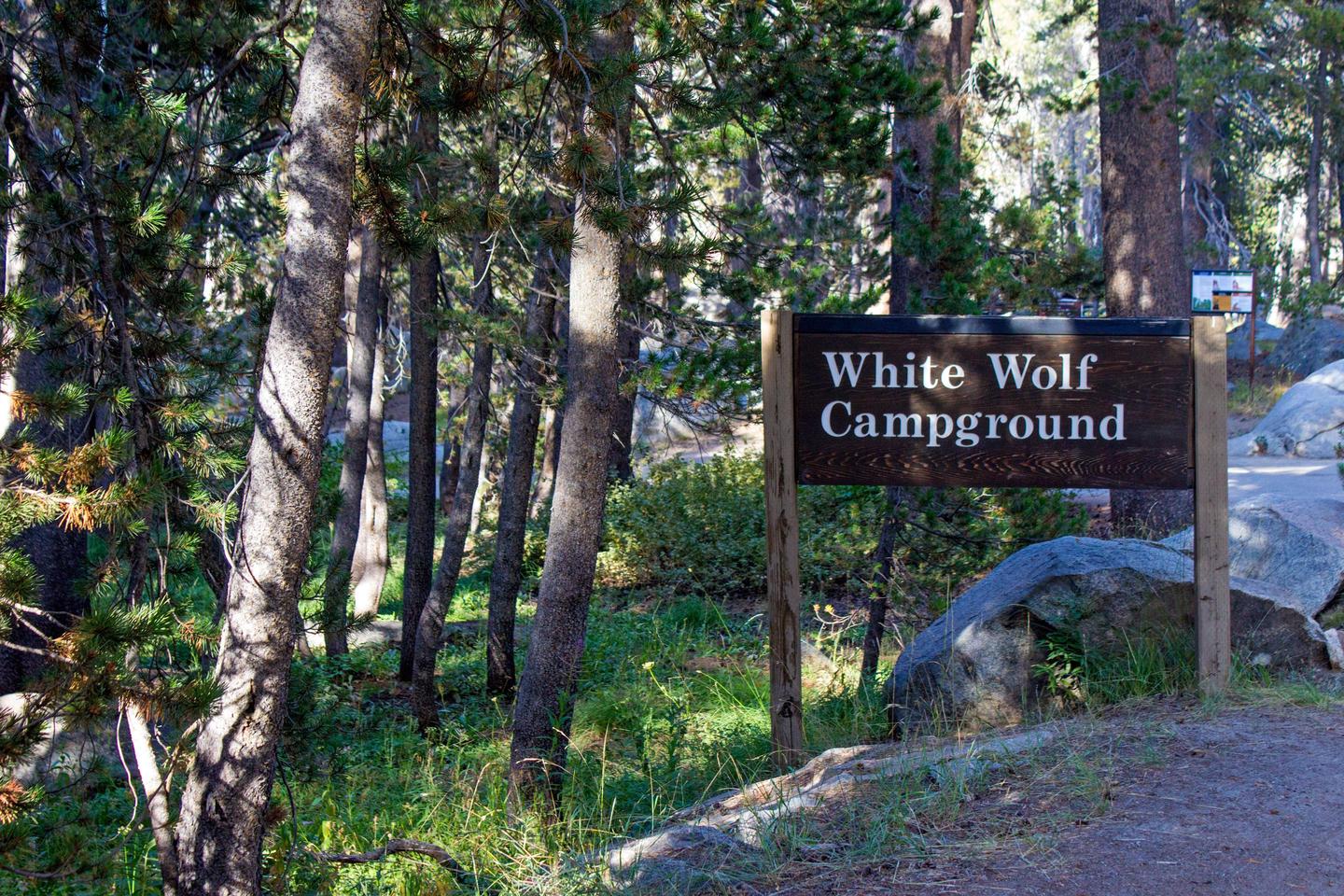 White Wolf Campground Entrance SignThe entrance to White Wolf Campground