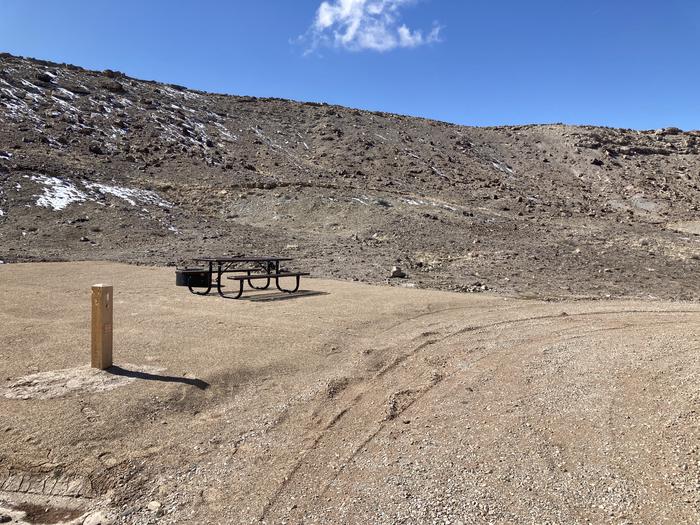 A photo of Site 1 North Klondike Campground with Picnic Table, Fire Pit, Tent Pad