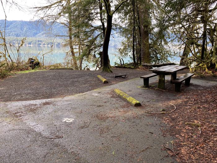 A photo of Site 015 of Loop Willaby at WILLABY CAMPGROUND with Picnic Table, Fire Pit, Waterfront