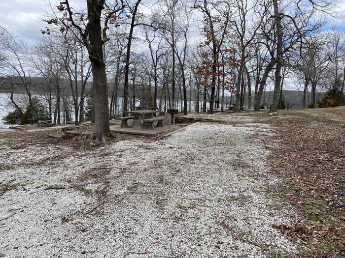 A photo of Site 098 of Loop 0512 at COOKSON BEND with Picnic Table, Fire Pit, Shade