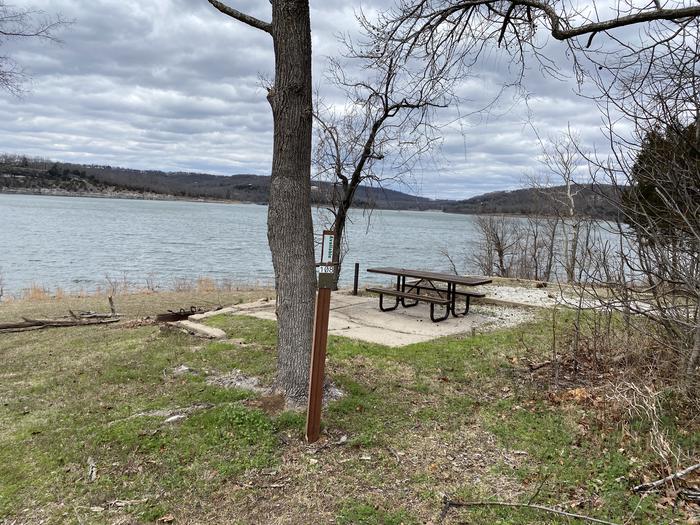 A photo of Site 108 of Loop 0512 at COOKSON BEND with Picnic Table, Fire Pit, Shade, Waterfront