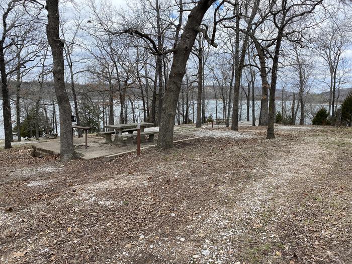 A photo of Site 099 of Loop 0512 at COOKSON BEND with Picnic Table, Fire Pit, Shade