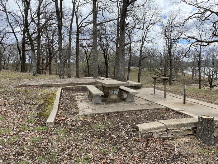 A photo of Site 092 of Loop 0512 at COOKSON BEND with Picnic Table, Fire Pit, Shade