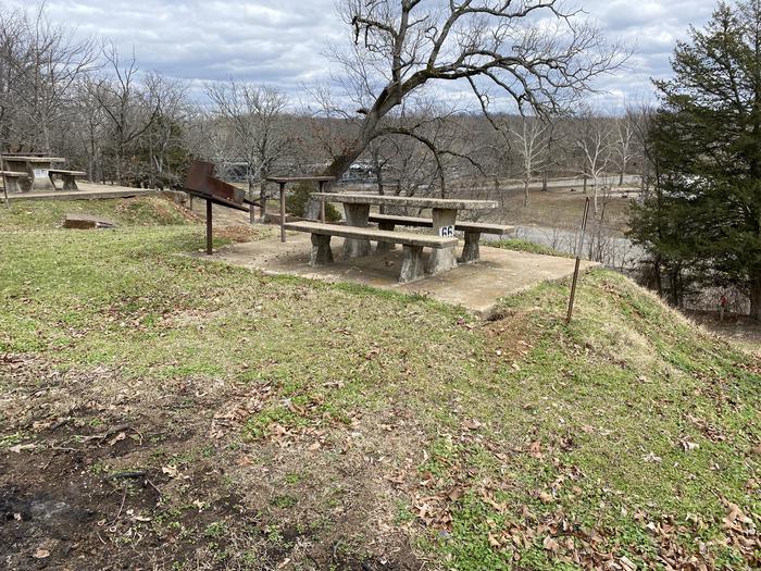 A photo of Site 066 of Loop 0512 at COOKSON BEND with Picnic Table, Fire Pit