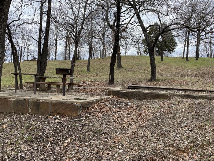 A photo of Site 086 of Loop 0512 at COOKSON BEND with Picnic Table, Fire Pit, Shade