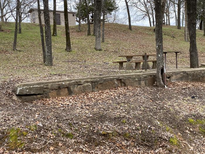 A photo of Site 084 of Loop 0512 at COOKSON BEND with Picnic Table, Fire Pit, Shade
