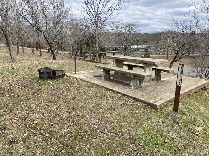 A photo of Site 065 of Loop 0512 at COOKSON BEND with Picnic Table, Fire Pit