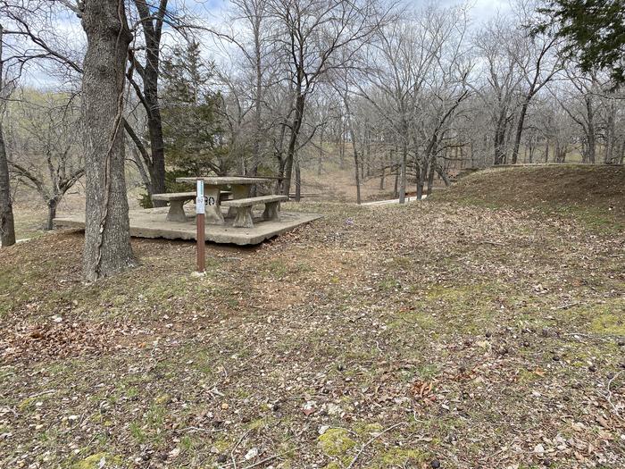 A photo of Site 080 of Loop 0512 at COOKSON BEND with Picnic Table, Shade