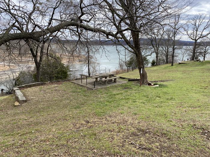 A photo of Site 069 of Loop 0512 at COOKSON BEND with Picnic Table, Fire Pit, Shade, Waterfront