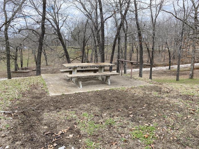A photo of Site 074 of Loop 0512 at COOKSON BEND with Picnic Table, Shade