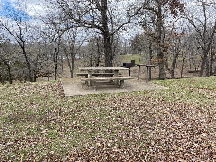 A photo of Site 075 of Loop 0512 at COOKSON BEND with Picnic Table, Shade