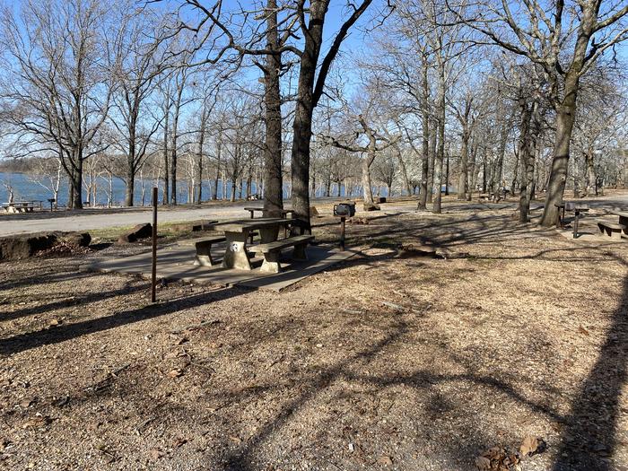 A photo of Site 003 of Loop CBEN at COOKSON BEND with Picnic Table, Fire Pit, Shade, Tent Pad